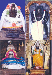 பொய்யா கணபதி, தக்ஷிணாமூர்த்தி, ஆதிநாதர், ஆதிநாயகி